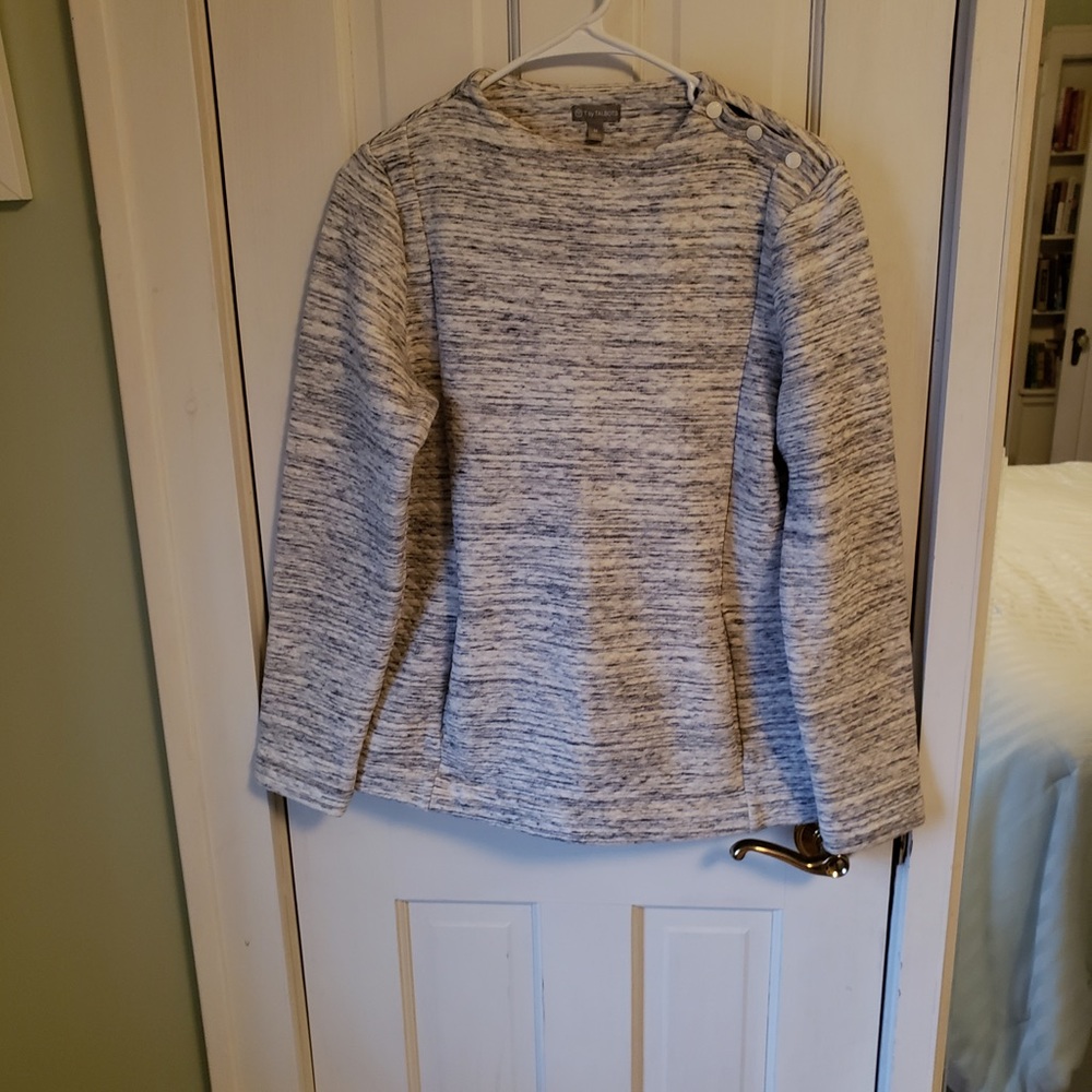 Talbots Diamond Quilted Mock Neck Top